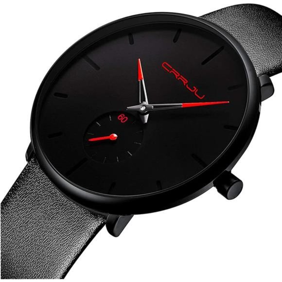Mens Watches Ultra-Thin Minimalist Waterproof-Fashion Wrist Watch for Men Unisex - Picture 3 of 7